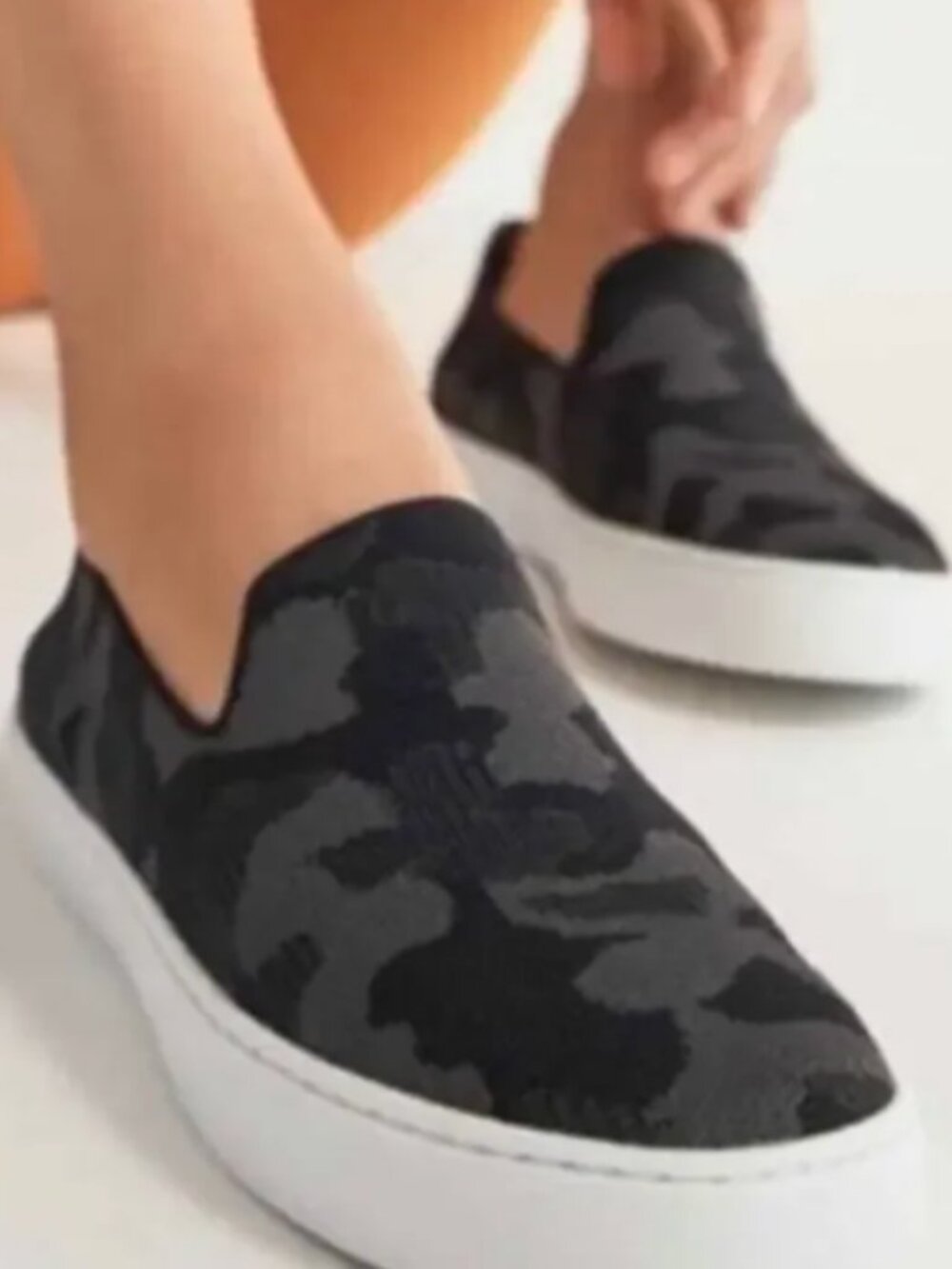 Rothy's The Sneaker Slip-On Gray Camo, Size 7